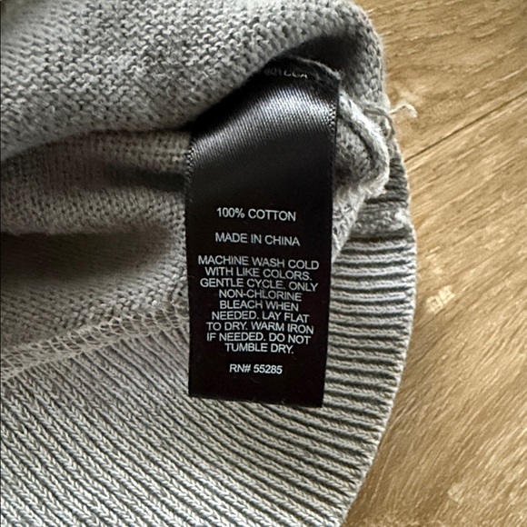 Express Pullover Knit Sweater Men's XL Long Sleeve Gray Medalist Crew Neck - Picture 5 of 5